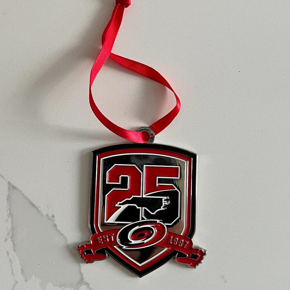 NEW NHL NC Hurricane Hockey 25th Anniversary Collectible Ornament